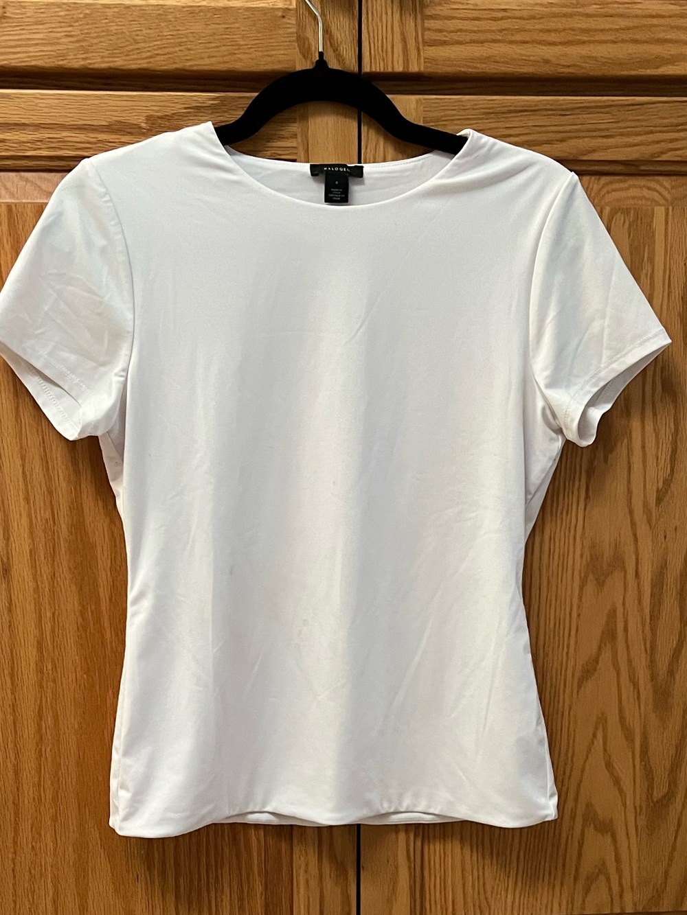 Halogen White Short-Sleeve Crewneck Tee, GUC, Size S